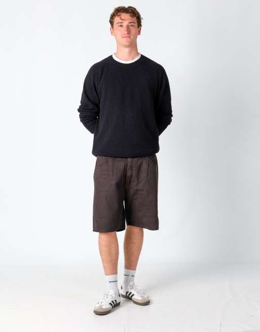 Vintage Wrangler 36x21 Canvas Cargo Shorts Black