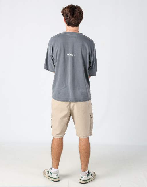 Vintage Wrangler 36x21 canvas cargo shorts in tan, 3 of 4