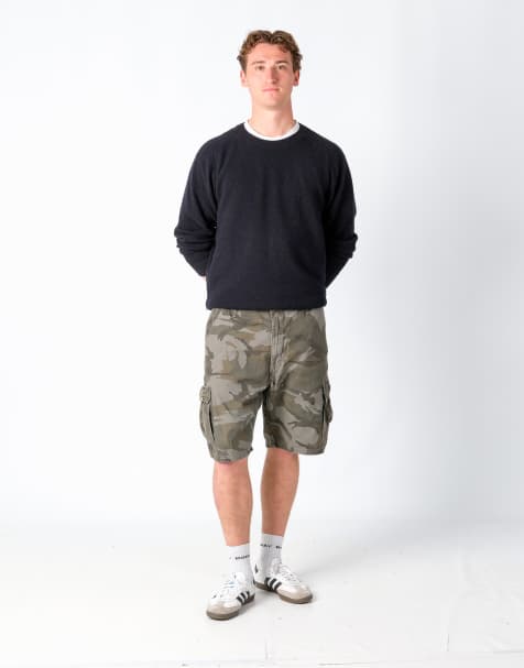 Vintage Wrangler 36x21 Canvas Cargo Shorts Khaki Green - view 1