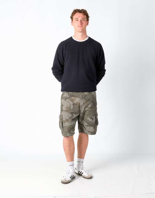 Vintage Wrangler 36x21 Canvas Cargo Shorts Khaki Green