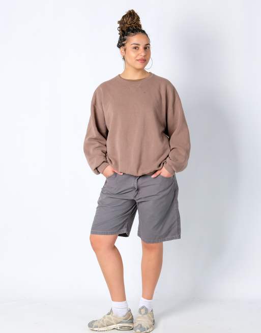 Vintage Wrangler 36x21 Canvas Carpenter Baggy Shorts Grey