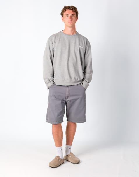 Vintage Wrangler 36x21 Canvas Carpenter Baggy Shorts Grey - view 1