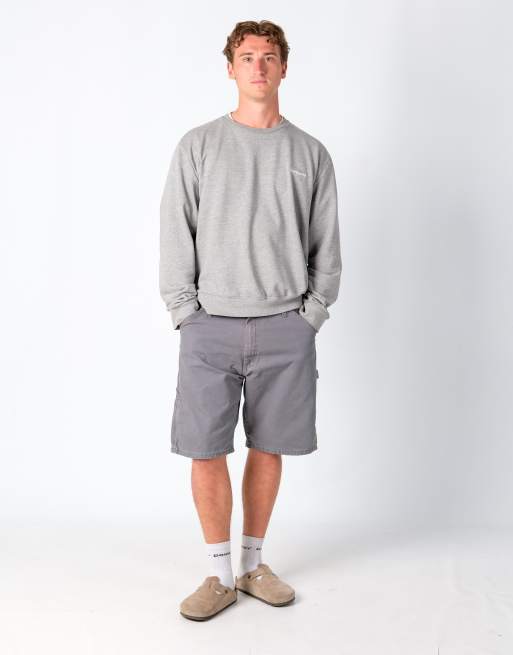 Vintage Wrangler 36x21 Canvas Carpenter Baggy Shorts Grey