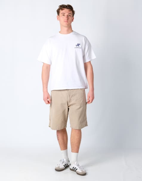 Vintage Wrangler 36x21 Canvas Carpenter Baggy Shorts Tan - view 1