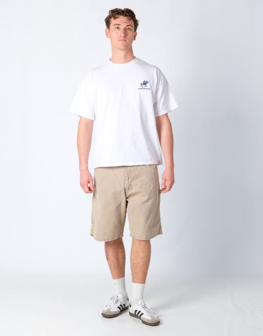 Vintage Wrangler 36x21 Canvas Carpenter Baggy Shorts Tan