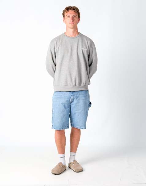 Vintage Wrangler 36x21 Denim Carpenter Baggy Jorts Shorts Blue - view 1