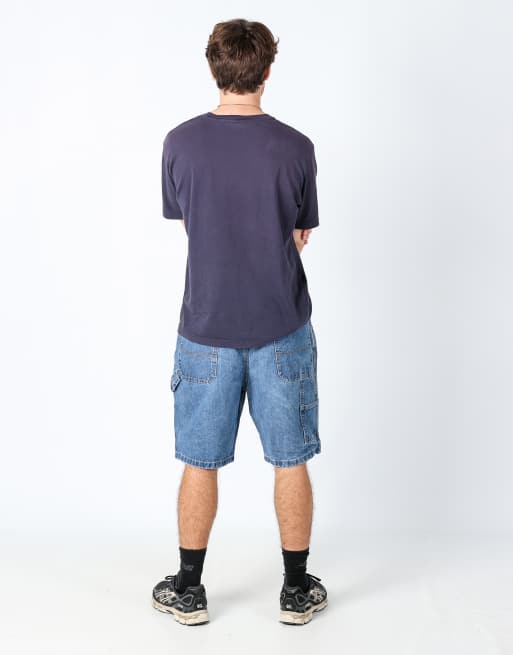 Vintage Wrangler 36x21 denim carpenter baggy jorts shorts blue, 2 of 4