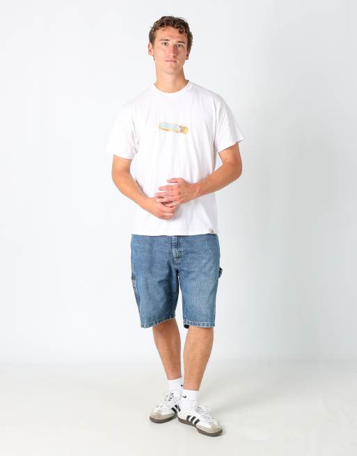 Vintage Wrangler 36x21 denim carpenter baggy jorts shorts in blue, 2 of 4