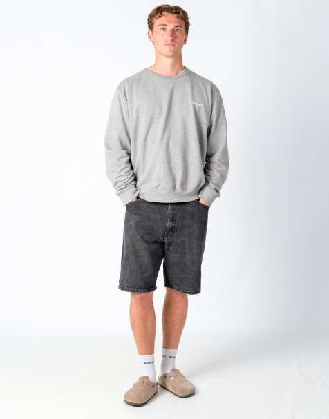 Vintage Wrangler 36x21 Denim Jorts Shorts Charcoal Grey - view 1