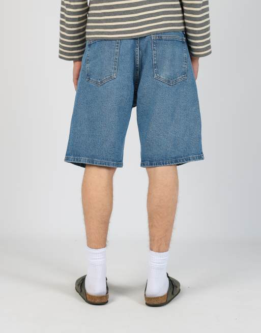 Vintage Wrangler 36x21 denim jorts shorts in blue