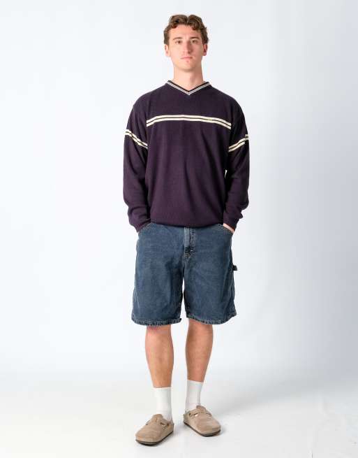 Vintage Wrangler 36x21 Denim Jorts Shorts Navy Blue