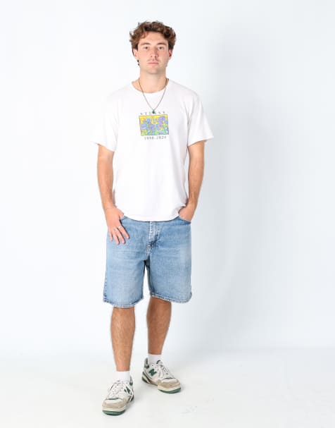 Vintage Wrangler 36x21 denim shorts in light blue - view 1