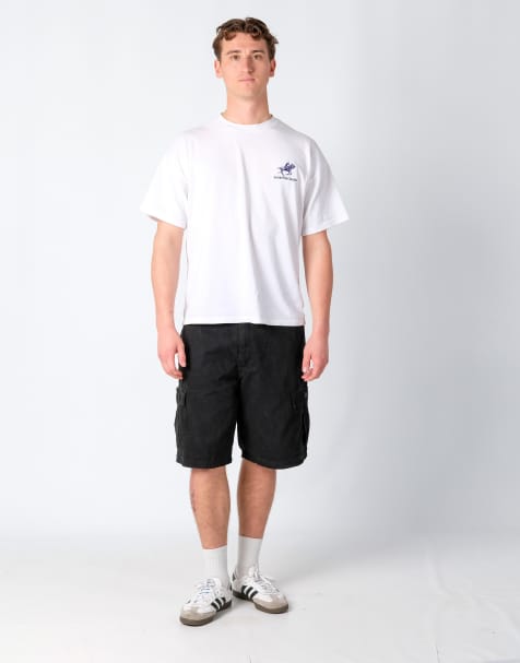 Vintage Wrangler 36x22 Canvas Cargo Shorts Black - view 1