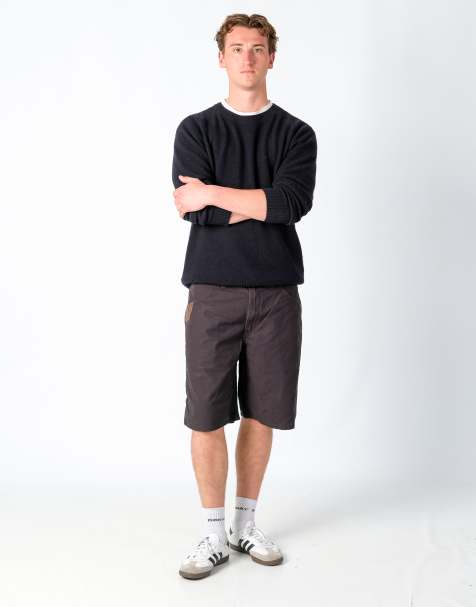 Vintage Wrangler 36x22 Canvas Cargo Shorts Black - view 1