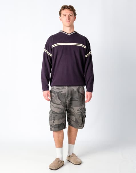 Vintage Wrangler 36x22 Canvas Cargo Shorts Charcoal Grey - view 1