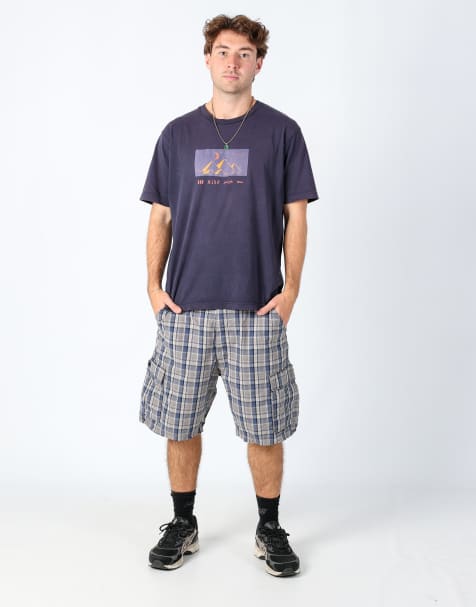 Vintage Wrangler 36x22 canvas cargo shorts grey - view 1