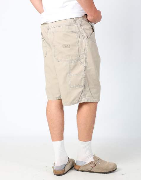 Vintage Wrangler 36x22 canvas cargo shorts in beige - view 1