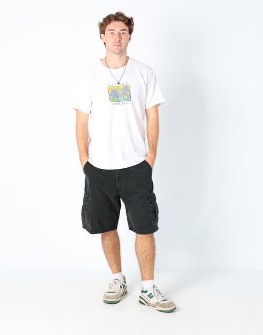 Vintage Wrangler 36x22 canvas cargo shorts in black