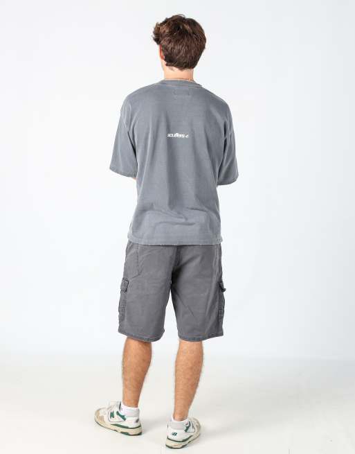 Vintage Wrangler 36x22 canvas cargo shorts in charcoal grey, 3 of 4