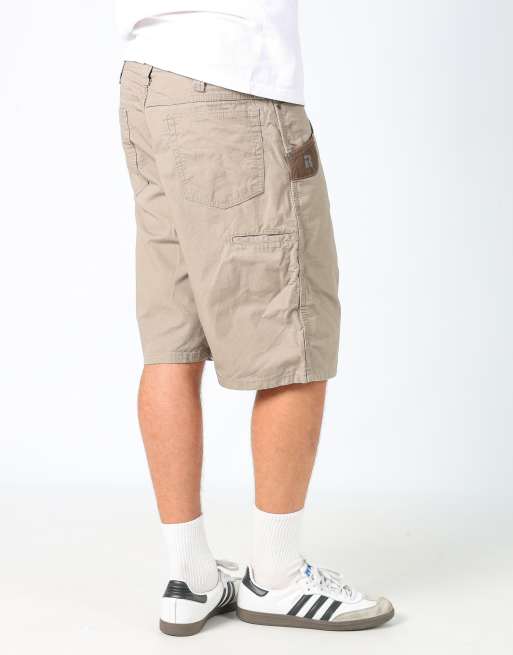 Vintage Wrangler 36x22 canvas cargo shorts in grey, 2 of 4