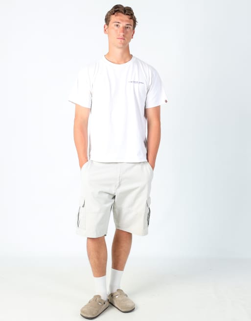 Vintage Wrangler 36x22 canvas cargo shorts in ivory, 2 of 4