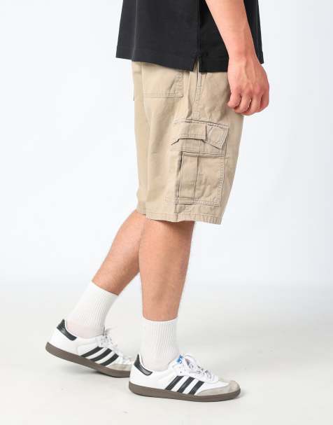 Vintage Wrangler 36x22 canvas cargo shorts in tan - view 1