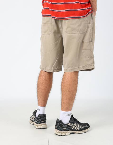 Vintage Wrangler 36x22 canvas cargo shorts in tan - view 1