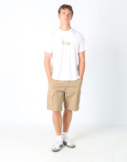 Vintage Wrangler 36x22 canvas cargo shorts in tan
