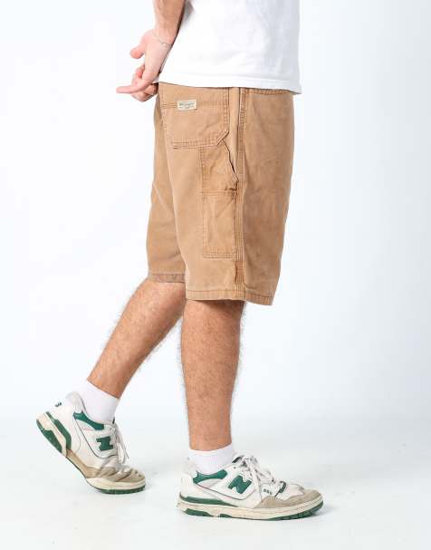 Vintage Wrangler 36x22 canvas carpenter baggy shorts in bronze - view 1