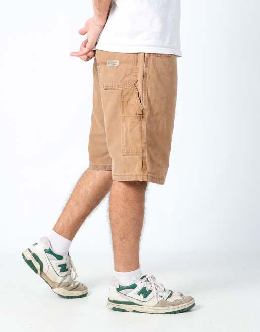 Vintage Wrangler 36x22 canvas carpenter baggy shorts in bronze