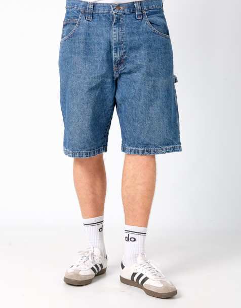 Vintage Wrangler 36x22 Denim Carpenter Baggy Jorts Shorts Blue - view 1