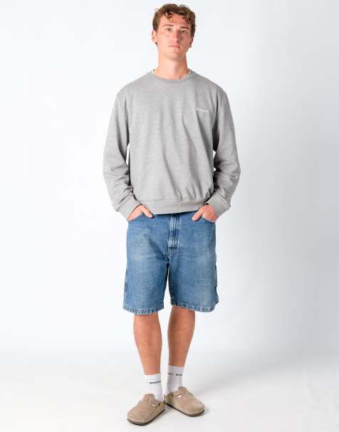 Vintage Wrangler 36x22 Denim Carpenter Baggy Jorts Shorts Blue - view 1