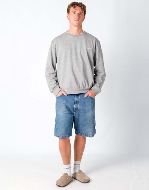Vintage Wrangler 36x22 Denim Carpenter Baggy Jorts Shorts Blue