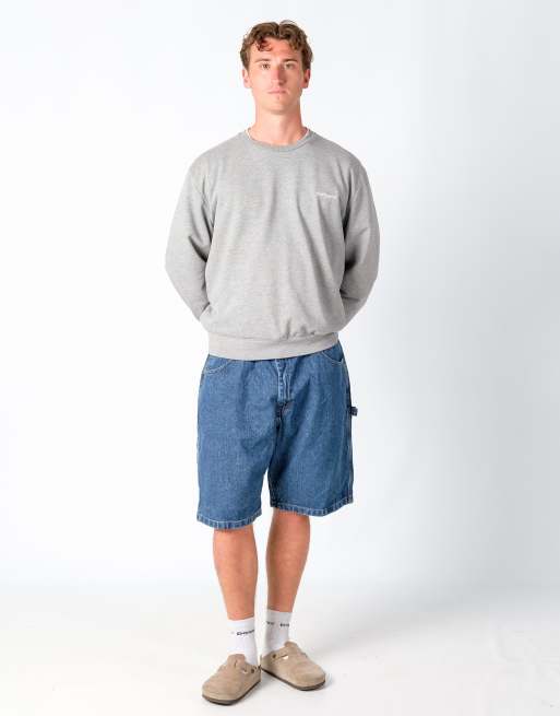 Vintage Wrangler 36x22 Denim Carpenter Baggy Jorts Shorts Blue