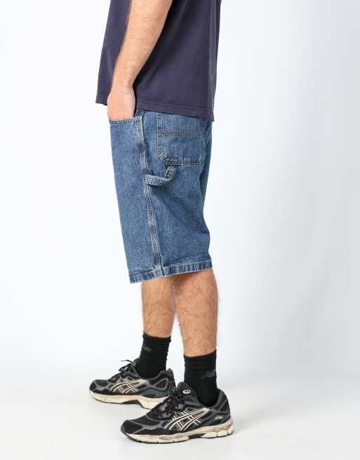 Vintage Wrangler 36x22 denim carpenter baggy jorts shorts blue, 3 of 4
