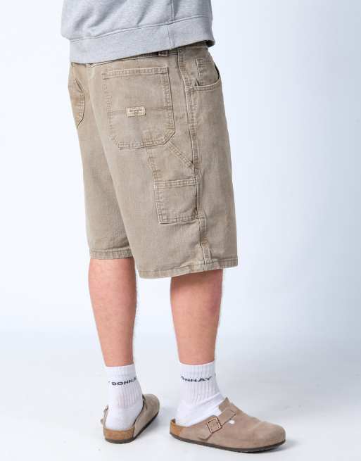 Vintage Wrangler 36x22 Denim Carpenter Baggy Jorts Shorts Bronze, 3 of 4