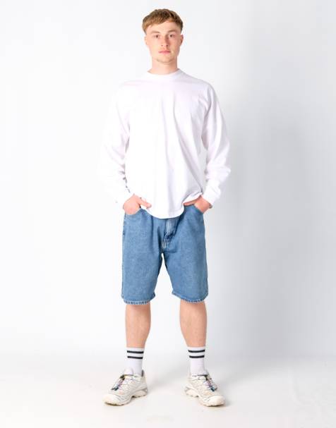 Vintage Wrangler 36x22 Denim Jorts Shorts Blue - view 1