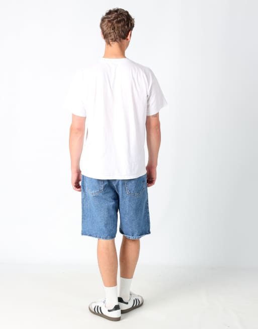 Vintage Wrangler 36x22 denim jorts shorts in blue, 3 of 4