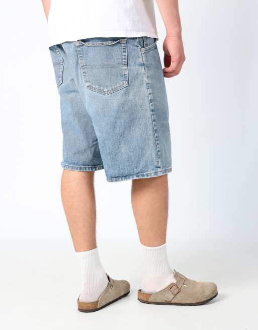 Vintage Wrangler 36x22 denim jorts shorts in light blue