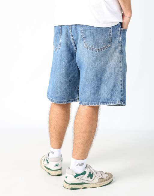 Vintage Wrangler 36x22 denim jorts shorts in light blue, 2 of 4