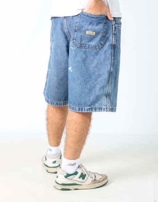 Vintage Wrangler 36x22 denim jorts shorts in light blue