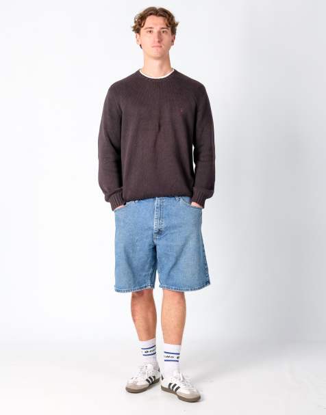 Vintage Wrangler 36x22 Denim Jorts Shorts Light Blue - view 1