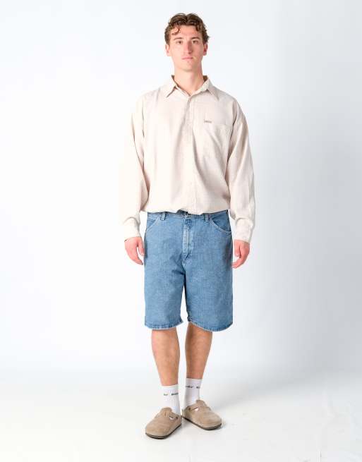 Vintage Wrangler 36x22 Denim Jorts Shorts Light Blue