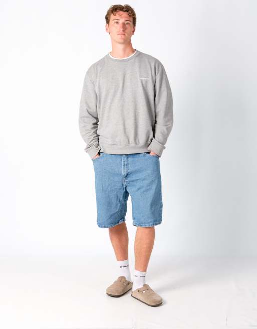 Vintage Wrangler 36x22 Denim Jorts Shorts Light Blue