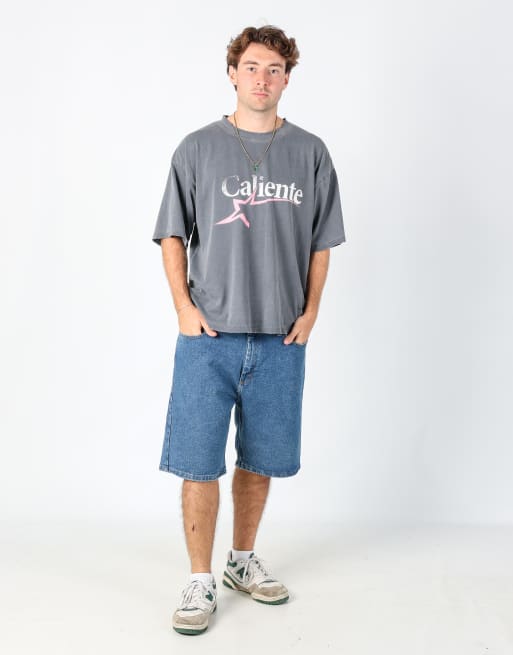 Vintage Wrangler 36x22 denim shorts in blue