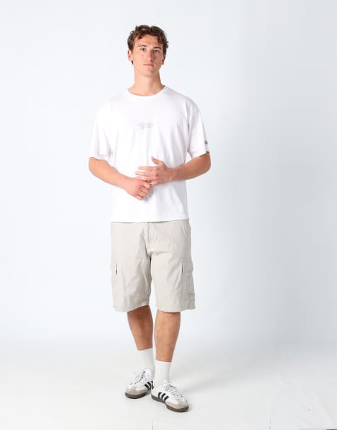 Vintage Wrangler 36x23 canvas cargo shorts beige - view 1