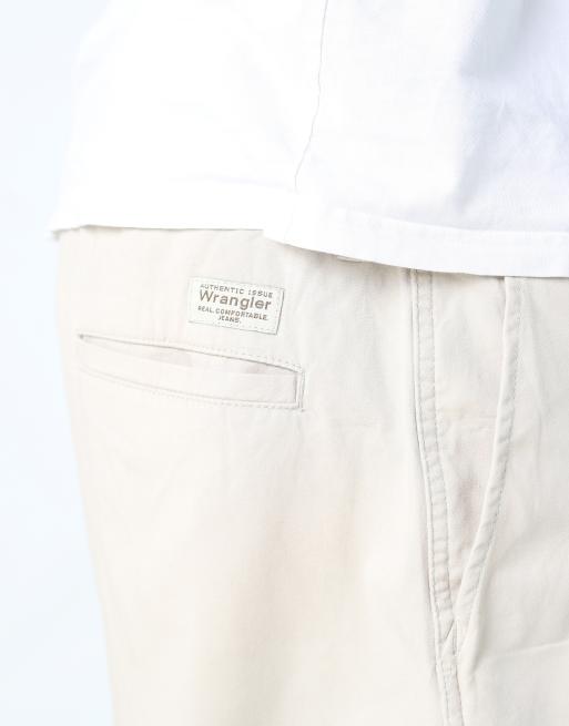 Vintage Wrangler 36x23 canvas cargo shorts in beige, 4 of 4
