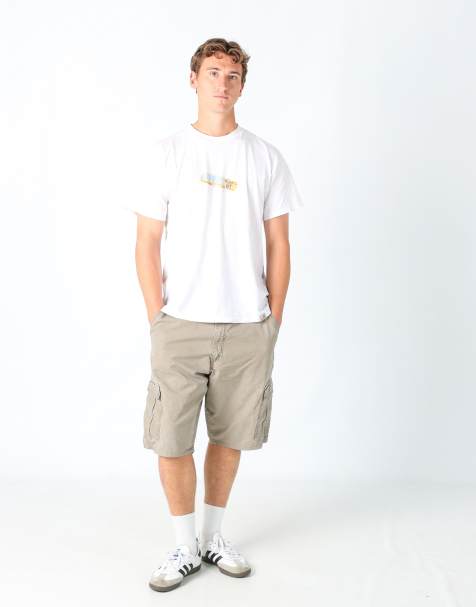 Vintage Wrangler 36x23 canvas cargo shorts in brown - view 1