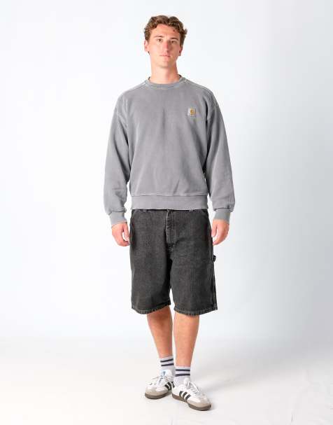 Vintage Wrangler 36x23 Denim Carpenter Baggy Jorts Shorts Black - view 1