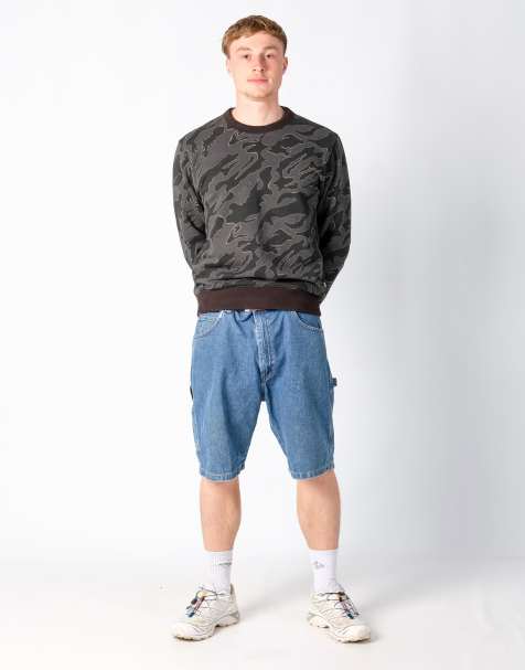 Vintage Wrangler 36x23 Denim Carpenter Baggy Jorts Shorts Blue - view 1